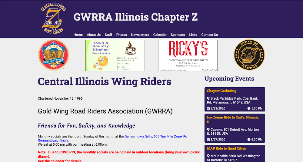 Screenshot of Chapter Z Website